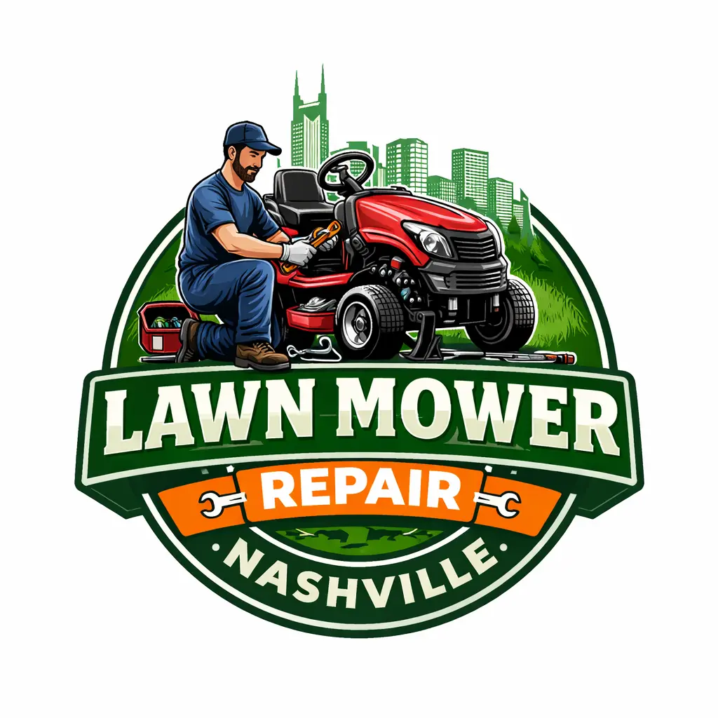 Logo of lawn mover repair nashville website